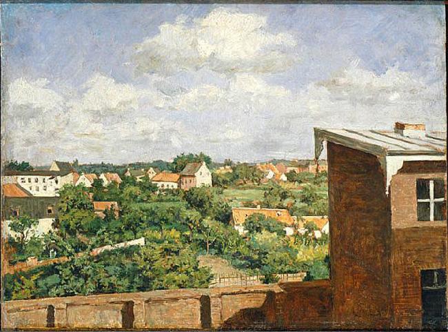 August Jernberg View from Dusseldorf china oil painting image